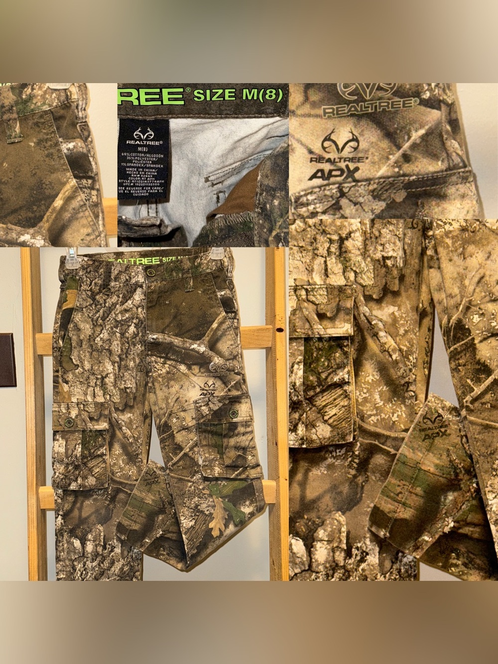 Realtree APX Realtree Camo Cargo Pants in Brown and Green